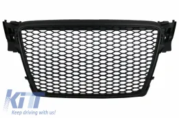 image-34-Griglia anteriore senza danni per Audi A4 B8 2008-2011 RS4 Look Nero opaco