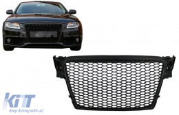 Griglia anteriore senza danni per Audi A4 B8 2008-2011 RS4 Look Nero opaco-image-6075353