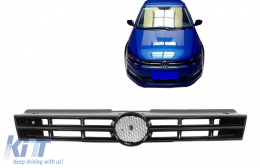 Griglia Calandra Anteriore Centrale per VW Polo 6R 2009-2014 R-Line Look-image-6126517