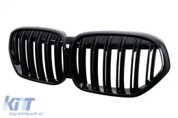 Griglia Calandra per BMW X1 SUV F48 LCI 2020-2022 Doppia Striscia Nera Grille-image-6239401
