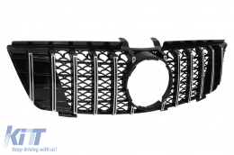 Griglia Calandra per Mercedes ML W164 05-08 GT-R Panamericana Look Nero Cromo-image-6084764