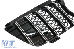 Griglia Calandra per Mercedes ML W164 05-08 GT-R Panamericana Look Nero Cromo-image-6084765