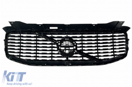 Griglia Calandra Sportiva Centrale per Volvo XC60 II 2017-2021 Nero Lucido-image-6126498