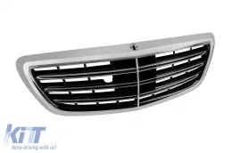 Griglia cromata/nera tipo A Design adatta per Mercedes Classe S W222 2013-2020 per il modello con Distronic e Visione Notturna-image-6145771