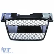 Griglia del radiatore a nido d'ape senza emblema nera lucida, adatta per Audi TT 8J pre-facelift 06-10-image-6207275