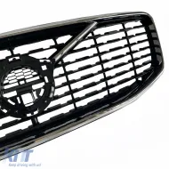 Griglia del radiatore nera lucida con cornice cromata adatta per Volvo XC60 II 2017-2021-image-6210297