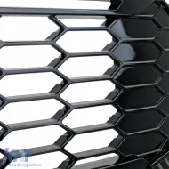 Griglia del radiatore senza emblema Nero Lucido adatta per Ford Tourneo Transit Custom dal 2023-image-6207908