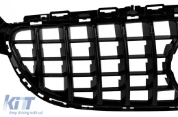 Griglia di tipo GT verniciata di nero adatta per C63 Mercedes Classe C W205 berlina, S205 station wagon 2014-2020, senza apertura per la telecamera, per il modello con paraurti anteriore A Design C63-image-6146357