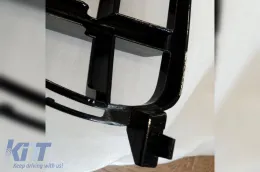 Griglia di tipo GT verniciata di nero adatta per Mercedes GLS X166 2016-2019 con apertura per telecamera - clip difettoso (incollato)-image-6151271