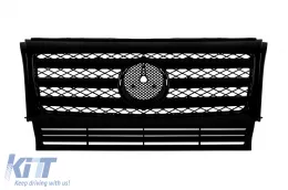 image-63-Griglia nera lucida a 3 listelli adatta per Mercedes G-Class W463 1990-2018