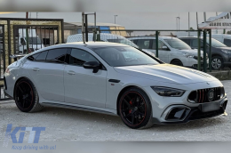 Griglia nera lucida tipo Brabus con linee rosse adatta per Mercedes A Design GT Coupé a 4 porte X290 dopo il 2019-image-6138022