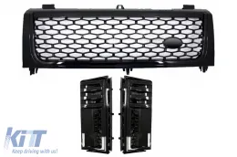 image-2-Griglia Prese d'aria per Range Rover Vogue III L322 02-05 Autobiography Supercharged Design Nero