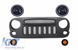image-44-Griglia Specter Mask per Jeep Wrangler Rubicon JK 07-17 Fari Segnale Svolta Luce