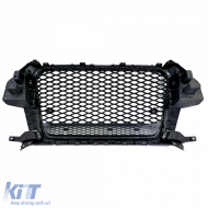 Griglia sportiva a nido d'ape nera lucida adatta per Audi Q3 8U pre-facelift 11-15-image-6208929