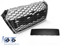 image-4-GRIGLIA SPORTIVA CROMATA NERA PDC adatta per AUDI A4 B9 15-19