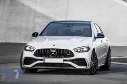 Griglia tipo GT verniciata nera adatta per Mercedes Classe C W206 berlina, S206 station wagon dopo il 2021, adatta per paraurti pacchetto sportivo A Design-image-6146244