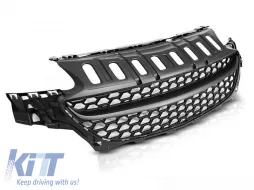 Griglia tipo OPC nera opaca adatta per Opel Corsa E 2014-2019-image-6146979