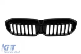 Griglie a rene illuminate Iconic Glow con listelli singoli adatte per BMW Serie 3 G20, G21 dopo il 2023, verniciate di nero-image-6146848