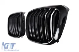 Griglie Calandra per BMW X3 G01 X4 G02 02.2018-2021 Doppia striscia M Look Nero lucido-image-6239302