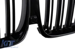 Griglie Renali Centrali per BMW X5 G05 2018-2022 Doppio Banda M Look Nero Lucido-image-6239484