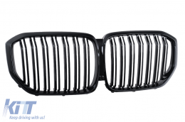 Griglie Renali Centrali per BMW X5 G05 2018-2022 Doppio Banda M Look Nero Lucido-image-6239487