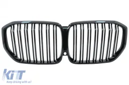 image-22-Griglie Renali Centrali per BMW X5 G05 2018+ Doppio Banda M Look Nero Lucido