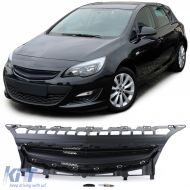 image-9-Grill ohne Emblem schwarz, geeignet für Opel Astra J 5-Türer 12-18 Facelift