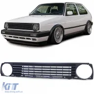image-69-Grill ohne Emblem schwarz, geeignet für VW Golf 2 83-91