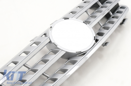 Grille avant centrale pour Mercedes ML W164 2005-2008 Chrome-image-6091369