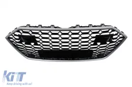 Grille avant pour AUDI A7 4G Facelift 2015-2017 RS7 Look Noir brillant-image-6266341