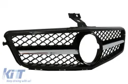 Grille avant pour Mercedes C W204 S204 2007-2014 Sport C63 Look Noir brillant-image-6011717