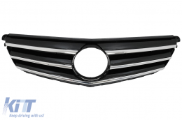 Grille avant pour Mercedes C W204 S204 Limousine Station Wagon 2007-2014 Noir brillant-image-6091386