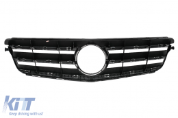 Grille avant pour Mercedes C W204 S204 Limousine Station Wagon 2007-2014 Noir brillant-image-6091390