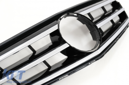 Grille avant pour Mercedes C W204 S204 Limousine Station Wagon 2007-2014 Noir brillant-image-6091391