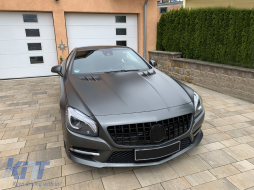 Grille avant pour Mercedes Classe SL R231 2012-2016 GT-R Panamericana Look Noir-image-6090246
