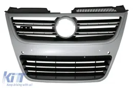 image-19-Grille avant pour VW Passat 3C 2007-2010 Argent Aluminium Look