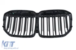 Grille Calandre Centrale pour BMW X7 G07 2018-2022 Double Stripe M Design Noir-image-6259747