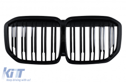 Grille Calandre Centrale pour BMW X7 G07 2018-2022 Double Stripe M Design Noir-image-6259748