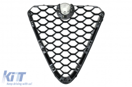 Grille Calandre pour Alfa Romeo Giulia 952 2016-2021 Aspect Carbone Rayon de miel-image-6095747