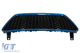 Grille Calandre pour Audi R8 42 1ère génération Facelift 13-15 RS Look Noir Brillant Bleu-image-6096206