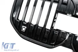 Grille Calandre pour BMW Série 7 G70 2022- +éclairage LED Noir Brillant-image-6260211