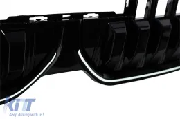 Grille Calandre pour BMW Série 7 G70 2022- +éclairage LED Noir Brillant-image-6260216