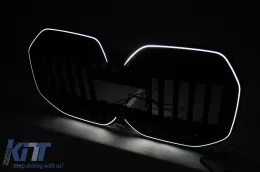 Grille Calandre pour BMW Série 7 G70 2022- +éclairage LED Noir Brillant-image-6260218