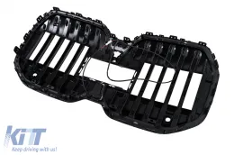 Grille Calandre pour BMW Série 7 G70 2022- +éclairage LED Noir Brillant-image-6260223