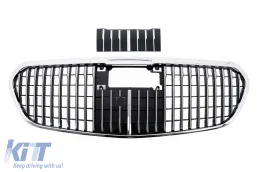 image-66-Grille Calandre pour Mercedes Classe S W223 2020+ Limousine Chrome/Noire