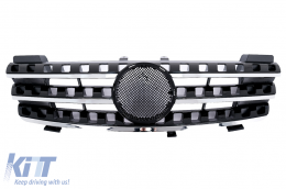 image-25-Grille Calandre pour Mercedes ML Classe M W164 2005-2008 Noir Chrome
