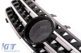 Grille Calandre pour Mercedes ML Classe M W164 2005-2008 Noir Chrome-image-6101259