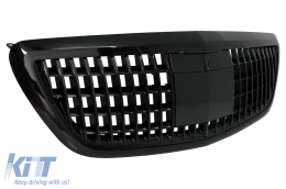 Grille Calandre pour Mercedes S W222 X222 2014-2020 Vertical Look Noir brillant-image-6081932