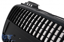 Grille Calandre sans Badge pour Audi A4 B7 2004-2008 Sedan Avant Cabrio Noir Mat-image-6109308