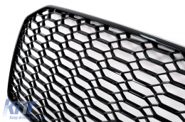 Grille Calandre sans Badge pour Audi A6 C7 4G Facelift 2014-2018 Noir brillant-image-6109317